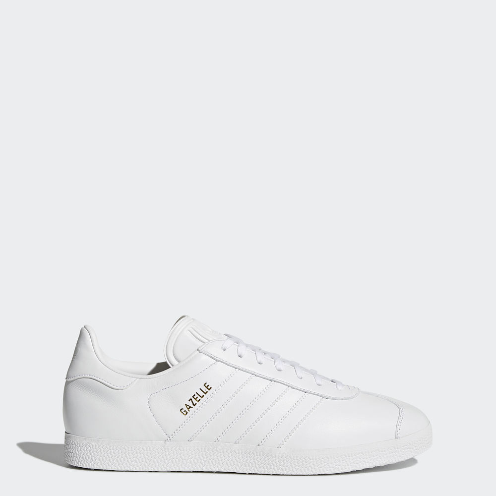 Adidas Gazelle - Originals ανδρικα - Ασπρα/Χρυσο Χρωμα Μεταλλικός,Μέγεθος: EU 36 – 54 2/3 (778BMPEW)